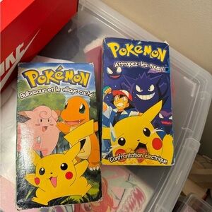 Pokémon VHS Boxes with Pikachu and Friends French